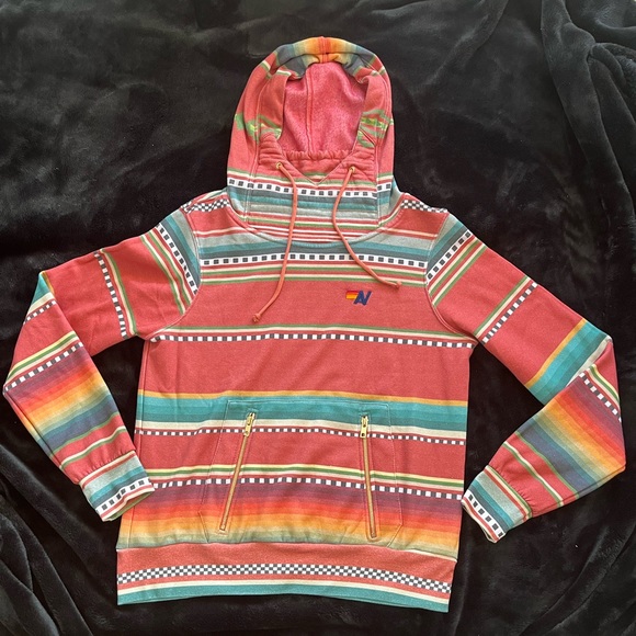 Aviator Nation Sweaters - Aviator Nation TULUM NINJA PULLOVER HOODIE - Red NEW WITH TAG Size medium